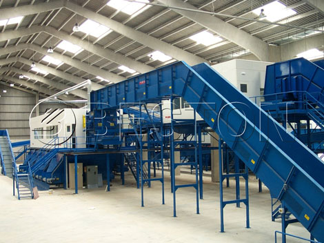 urban solid waste separation plant